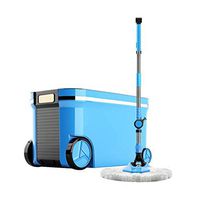 Microfiber Spin Mop,Bucket Floor Cleaning System,Hand Pressure Adjustable Dual Drive Household Blue Head (color : 2 mops) (Color : 6 Mops)