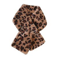 Theoylos Women's Faux Fur Scarf Winter Fleece Neck Scarf Ladies Comfort Warm Scarves Solid Color Thicken Shawl Wraps Brown
