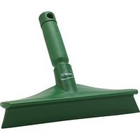 Vikan 71252 Rubber Polypropylene Frame Bench Single Blade Squeegee, 10", Green