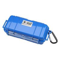 Pelican 1030 Blue Micro Case with Blue Lid and Carabiner