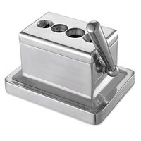 Cigar Cutter Stainless Steel Guillotine for 2 Flat Cut and 2 V Cut Table Scissors