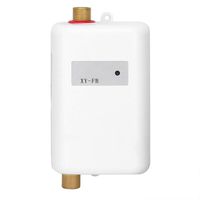 Focket Electric Water Heater, White Rapid Heating Mini Tankless Instant Hot Water Heater Hot Cold Dual-use Under Sink Water Heater, Electricity Saving and Water Saving for Home Washing (110V 3000W)