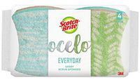 Scotch-Brite  ocelo  No Scratch Scrub Sponges, Assorted Designs, 32 Sponges