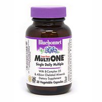 Bluebonnet Nutrition Multi One (Iron Free) Vegetable Capsules, Complete Full Spectrum Multiple, B Vitamins, General Health, Gluten Free, Milk Free, Kosher, 30 Vegetable Capsules, 1 Month Supply