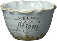 Pavilion Gift Company Plain Love Lives with Mom Single Wick Ceramic Tranquility Scented Candle