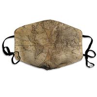Face Mask Vintage Old World Map Special Cycling Half Face Earloop Dust Mask for Women