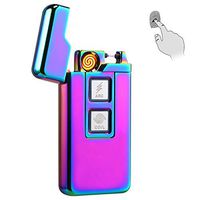 Kivors 2-in-1 Plasma Arc Lighter Coil Lighter USB Rechargeable Windproof Electrical Arc Cigarette Lighter with Touch Controls, TSA Approved, Chameleon