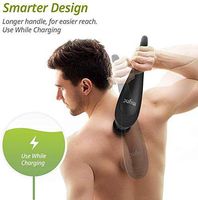 Mynt Cordless Percussion Massager with 4 Textured Massage Heads – 140 Mins Battery, Cord-Free Build, Longer Handle for Further Reach for Muscles, Pain Relief – Innovative Use-While-Charging Design