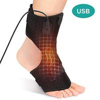 Heated Ankle Brace with 3 Level Tempreture, Heat Therapy Foot Support Compression Wrap for Injury Joint Surgery Recovery, Achilles Tendonitis, Reduce Swelling, Arthritis, Pain Relief for Sprains