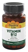 Country Life Vitamin B-12, 500 mcg - 100 Tablets