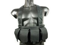 BBTac - Black 6 Pocket Light Duty Chest Rig