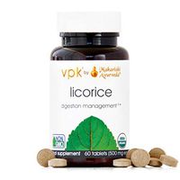 Organic Licorice | 60 Herbal Tablets – 500 mg ea. | Soothes Stomach Acidity | Promotes Stomach Comfort | Soothes Occasional Indigestion