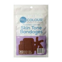 Tru-Colour Skin Tone Assorted Bandages: Dark Brown Single Bag (30-Count, Purple Bag)