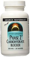 SOURCE NATURALS Phase 2 Carbohydrate Blocker 500 Mg Wafer, 30 Count