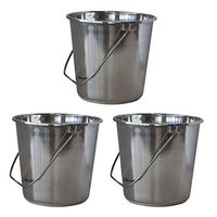 SSB528SET Xlarge Stainless Steel Bucket Set – 3Piece