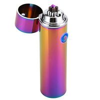 Padgene 360° Dual Arc USB Rechargeable Windproof Electrical Plasma Arc Lighter - Plasma Beam Lighter for Cigarette Cigar Pipes (Rainbow)