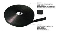Hook/Loop Cble, 75 Ft.X0.50In, Black