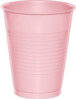 Creative Converting 28158081 Touch of Color Plastic Cups, 16 oz, Classic Pink