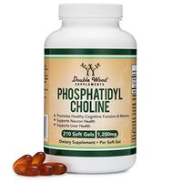 Phosphatidylcholine 1,200mg – 210 Softgels – Enhanced Version of Sunflower and Soy Lecithin - Non-GMO, Made and Tested in the USA to Support Brain Health by Double Wood Supplements