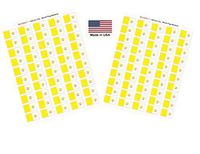 Made in USA! 100 Country Flag 1.5" x 1" Self Adhesive World Flag Scrapbook Stickers, Two Sheets of 50, 100 International Sticker Decal Flags Total (Vatican City)