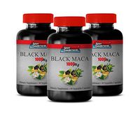 Women Supplement Energy - Black MACA 1000 MG Dietary Supplement - maca Black Pills - 3 Bottles 270 Vegetable Capsules