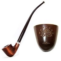 Gandalf Tobacco Smoking Pipe Engraved Tree of Gondor from Lord of The Rings in Churchwarden Style Pear Wood Long Ebonite Stem Handmade by KAFpipeWorkshop