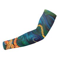 Sincerity First Ink Abstract Octopus UV Protection Cooling Arm Sleeves for Sports Driving Men Women