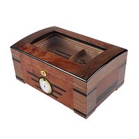 Large Capacity Cigar Humidor Accessories Imported Cedar Wood Humidifier Outdoor Accessories Premium Navy Metal Desktop Waterproof Handmade Personal Cigar Box