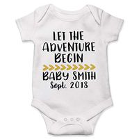 Lucky Star Let The Adventure Begin, Pregnancy Announcement Baby, Reveal, Grandparents, Husband, White
