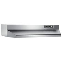 Broan-NuTone 403604 Convertible Range Hood Insert with Incandescent Light, Exhaust Fan for Under Cabinet, Stainless Steel, 6.5 Sones, 160 CFM, 36"