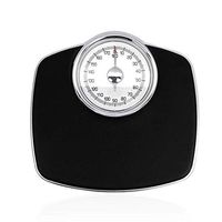 Lcxliga Personal Body Scales Retro,Easy to Read Analogue Dial,No Buttons Or Batteries,180KG/396lb (Color : Black)