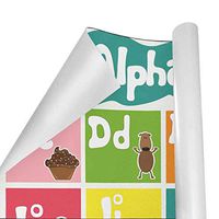 Gift Wrapping Paper Roll Alphabetfor Birthday,Holiday,Wedding,Baby Shower Gift Wrap - 3Rolls - 58inch x 23inch Per Roll