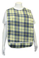 Adult Vinyl Adult Bibs with Crumb Catcher - Premium Bib (Pistachio and Blue)