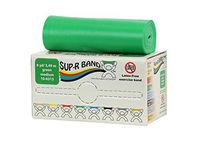 CanDo 10-6313 Sup-R Latex Free Exercise Band, 6 yd Roll, Green-Medium