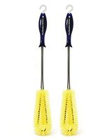 RuiLing 2-Pack Long Grip Bottle Brush, Comfort Grip Water Bottle Brush Easy to Clean Narrow Corner,Perfect for Narrow Corner Mark Cups Carafe Carboy Thermos Bottles.