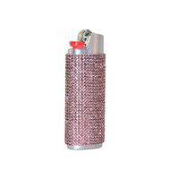 Light Purple Rhinestone Lighter Sleeve Covers LS22-25 (Silver Sleeve)