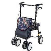 TYJ-USA Elderly Walker Lightweight Folding Multi-Function Push Can Sit Scooter Aluminum Alloy Light Folding Shopping Cart (Color : B)