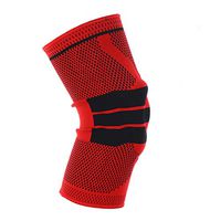 Knee Brace Support & Compression Sleeves, Elastic & Adjustable Kneepad Silicon Padded Bracket/Patella Stabilizer/Warm Protector for Meniscus Tear Arthritis Pain Relief (Red L)