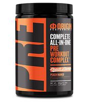 Origin Pre-Workout Complex Complete All-in-One Performance Preworkout Powder (21 Serv, Peach Mango)