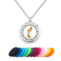 LoEnMe Jewelry Aromatherapy Essential Oil Diffuser Love Music Eighth Note Baseball Bat Necklace