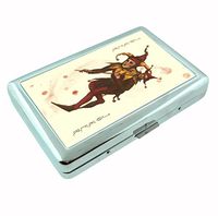 Joker Card Poker Metal Silver Cigarette Case Holder RFID-Blocking Wallet