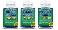 Prostate Support 5000 Supplement Vitamin Promotes Prostate Health Urinary Function Reduce Frequent Urination Includes Saw Palmetto and Over 30 More All Natural Herbs 3 Bottles