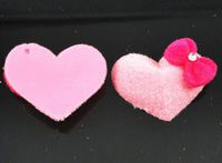 20pcs Resin Heart Bow Rhinestone Flatback Button Embellishments U Pick (Pink)