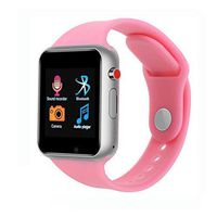 IOQSOF Smart Watch Fitness Tracker Bluetooth Smart Watch Smartwatch Phone Fitness Tracker SIM SD Card Slot Camera Pedometer for iPhone iOS Samsung LG Android Women Kids (Pink)