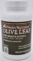 Olive Leaf (Olea Europea) Remedy's Nutrition MEGA Strength 1,000 mg per Capsule/60,000 mg per Bottle Vegan VCaps