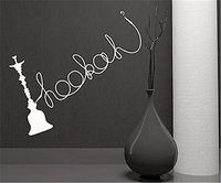 Bluegiants Removable Wall Decals Inspirational Vinyl Wall Art Shisha Hookah Smoking Smoke Arabic Bar Weed