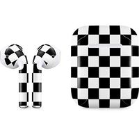 Skinit Decal Audio Skin for Apple AirPods with Lightning Charging Case - Officially Licensed Skinit Originally Designed Black and White Checkered Design