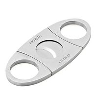 Personalized Oval Cigar Cutter Brushed Stainless Steel Crisp Cut for Cigars with Razor Sharp Double Blades by OnePlace Gifts