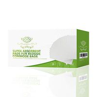 Bearals Super Absorbent Pads for Commode Liners, Disposable Gelling Absorbent Pads for Commode Bags, Economic Pack, Universal Fit (40 Count)