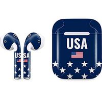 Skinit Decal Audio Skin for Apple AirPods with Lightning Charging Case - Officially Licensed Skinit Originally Designed USA Flag Stars Design